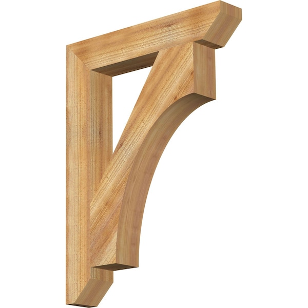 Ekena Millwork Westlake Slat Rough Sawn Bracket, Western Red Cedar, 4"W x 24"D x 32"H BKT04X24X32WTL06RWR - main